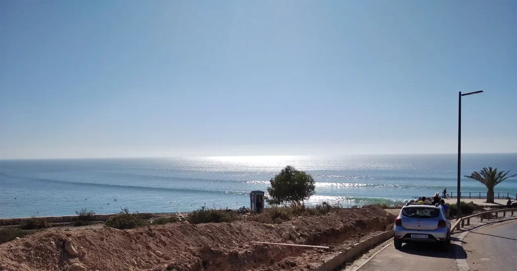 Waves coming to the Moroccan coast