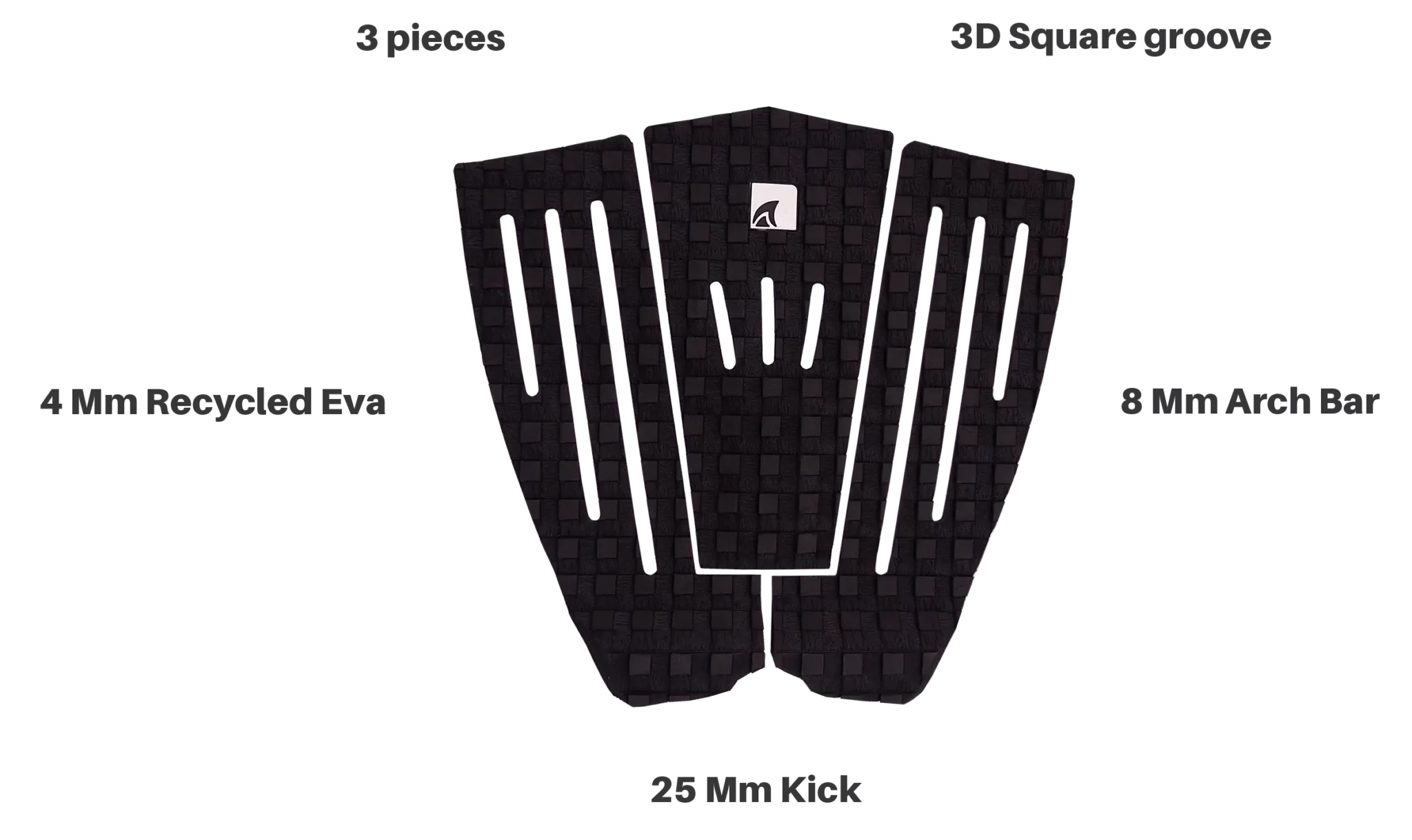 JISADER 8 Pièces Coussinets De Traction Pour Planche De Surf - Grip Pad EVA Antidérapant Professionnel Pour Paddleboard, Longboard Et Surf